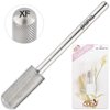 PANA Professional 3/32" Shank Size - Smooth Top Small Barrel Silver Carbide Bit Extra Fine Grit - Nail Drill Bit for Dremel Machine
