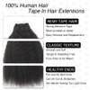 Kinky Straight Tape In Extensions Human Hair for Black Women Niawigs Tape In Hair Extensions 100% Human Hair 40pcs Kinky Straight Tape Ins 100G Natural Black 22 Inches
