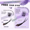 Lash Extension Kit for Beginners BM02 Eyelash Extension Kit 156pcs D Curl Flat Matte Lash Clusters Kit Natural and Soft Lash Kit Flat Band 8-18 Mixed Individual Lashes Kit Double Tips(FDset-BM02)