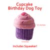Dog Birthday Toy Squeaky Chews - Birthday Cake Dog Toy and Cupcake Dog Toys | Birthday Toys (Pink)