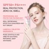 Tinted Sunscreen For Face SPF 50+(white), Against UVA and UVB Rays,No White Cast, With a non-sticky, Hydrating lightweight travel size Sunscreen,2PCS