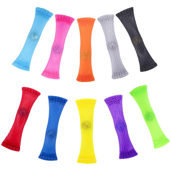 Dermasy Fidget Toys, Mesh Tube with Marble Fidget Toy for Children and Adults with ADHD ADD OCD Autism Focus Enhance