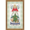 Tobin DW2809 Counted Cross Stitch Kit, 9 by 15-Inch, Winter Angel-Jim Shore ,Green, 14 Count