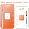 1ml U-100 Syringe with Needle, 31G 1cc 5/16-Inch (8mm), Lab Measuring Supplies,Individually Wrapped,Pack of 50