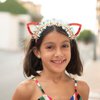 WHAVEL Cat Ears Headband 8 PCS Cat Ears Shiny Sequin Cat Ears Cute Cat Headband