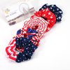 10PCS USA American Flag Hair Scrunchies for Women Girls Independence Day Patriotic Red White Blue Hair Ties Fourth of July Festival Ponytail Holder Hair Accessories Elastic Hair Band