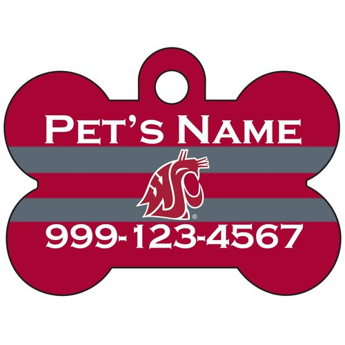 Washington State Cougars Pet Id Dog Tag | Officially Licensed | Personalized for Your Pet