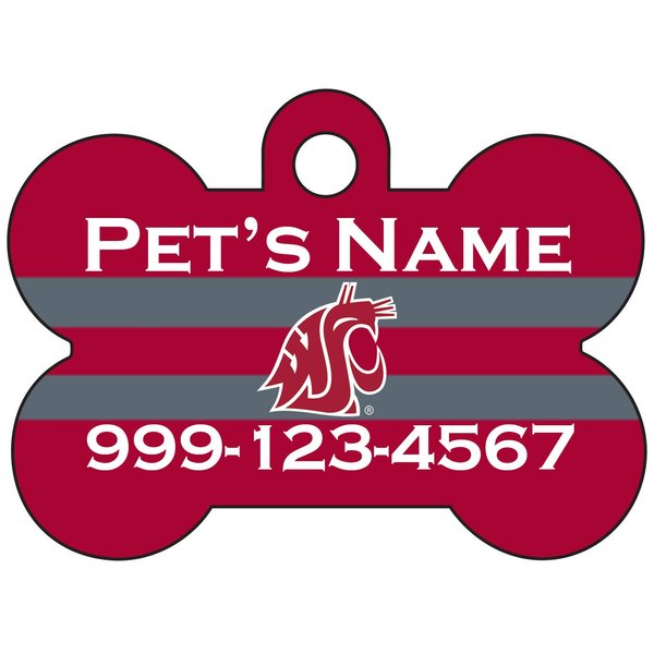 Washington State Cougars Pet Id Dog Tag | Officially Licensed | Personalized for Your Pet