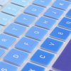 ProElife Ultra Thin Silicone Keyboard Cover Skin for MacBook Air 13 Inch 2021 2020 with Touch ID (MODLE A2179 and A2337 Apple M1 Chip, US Layout) Keyboard Accessories Protector (Ombre Blue)
