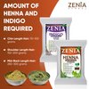 Zenia 100% Pure Indigo Powder and Henna Powder Hair Color Combo Kit | for Coloring Hair and Beard Black | 100 Grams Each | All Natural, Chemical Free, PPD-free, Ammonia-free