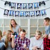 Video Game Happy Birthday Banner, Game Party Supplies Happy Birthday Banner Video Game Party Decorations Player Gaming Themed Party Decorations Assembled