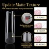 UNA GELLA Soft Gel Nail Tips Long Pre-file | 240 Square Gel Tips XXL | Full Cover No C Curve Extra Long Full Cover Tapered Square Nails Extension Home DIY Salon with Box