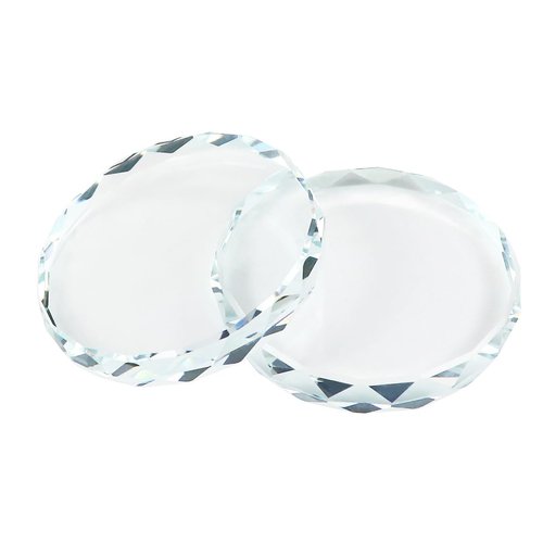 UPIQNG Nail Art Palette Glass Color Mixing Palette Clear Gel Polish Palette False Eyelash Glue Holder Concealer Mixing Makeup Palette Nail Polish Tray DIY Tool