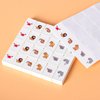 GRACIAS Mahjong Block Set, 50 Plastic Tiles (1.18”) with DIY Stickers, Portable Mahjong Set with A Carry Bag, Mahjong Tile Game