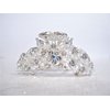 Generic Silver metal flower crystal hair claw clip bridal clip for medium fine hair