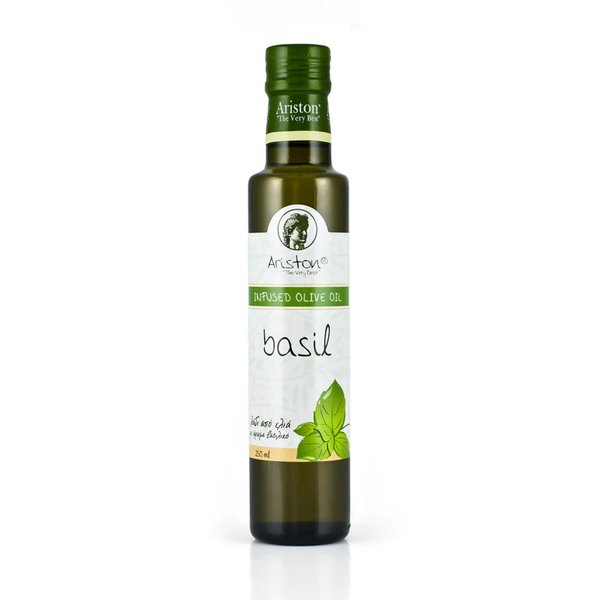 Ariston Basil Infused Extra Virgin Gourmet Olive Oil (Product of Greece) 250 ML