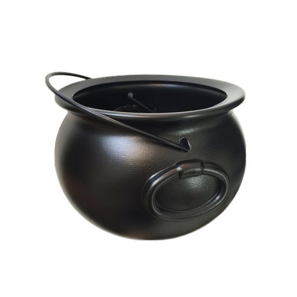 GiftExpress 8" Black Cauldron Kettle, St Patrick's Cauldron Pot of Gold, Cauldron Halloween Decor