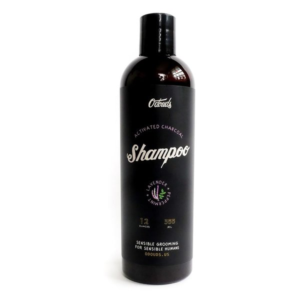 O'Douds Activated Charcoal Shampoo - Natural Moisturizing & Clarifying Shampoo with Coco Betaine & Aloe Vera - Vegan, Sulfate & Paraben Free - Lavender & Peppermint Scent (12 oz.)