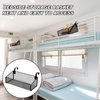 Zubebe 2 Pieces Bedside Shelf for Bed with 10 Pairs Hooks Bunk Bed Shelf for Top Bunk Bedside Caddy Hanging Storage Basket Black Metal Organizer for Book Phones Drinks College Dorm Home Office Desk