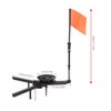 Ice Fishing Rod, Ice Fishing Rod Tip-Up Compact Metal Pole Orange Flag Angler Tackle Accessory