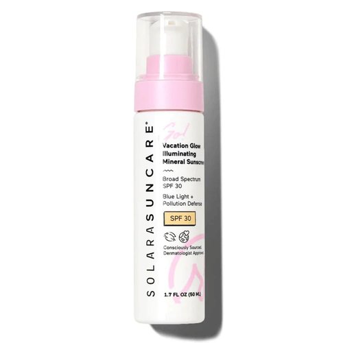 Solara Suncare - Go! Vacation Glow Illuminating Tinted Moisturizer, SPF 30 | EWG Verified, Vegan, Cruelty Free, Reef friendly | Unscented, Lightweight, Safe For Sensitive Skin (1.7 fl oz | 50 ml)