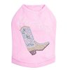 Boot (Green & Turquoise) w/Yee Haw Dog Shirt S Pink