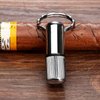 Dophee 1Pc Silver Pocket Stainless Steel Cigar Punch Cutter Key Chain Keyring