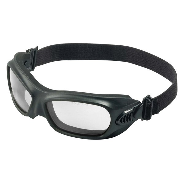 KleenGuard Wildcat* Safety Goggles (20525), Heat Resistant, Clear Anti-Fog Lens, Flexible Wraparound Black Frame, 12 Pairs / Case