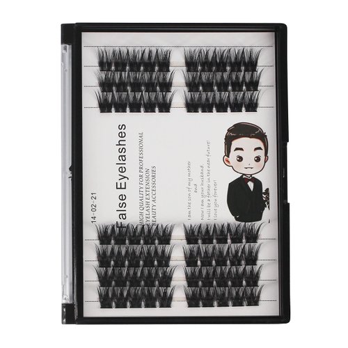 Bodermincer 70 Clusters Individual Lashes Makeup D Curl Wide Cluster Cluster Eyelash Home Eyelash Extension Super Soft (16MM)