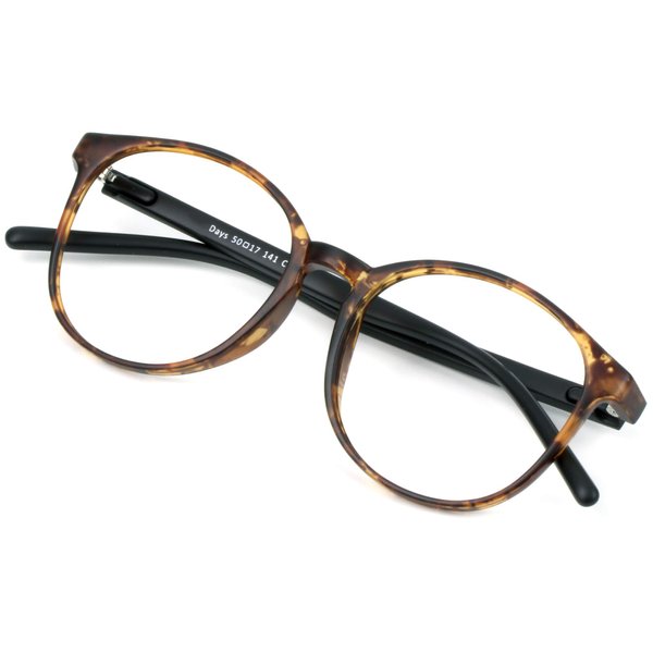 VisionGlobal Blue Light Blocking Glasses for Women/Men, Anti Eyestrain, Computer Reading, TV Glasses, Stylish Oval Frame, Anti Glare(Tortoise,+1.00 Magnification)