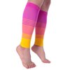 Doc Miller Calf Compression Sleeve Men and Women 20-30 mmHg, Shin Splint Compression Sleeve for Varicose Veins and Maternity 1 Pair ( Pink Peach Yellow, Small)