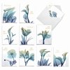 The Best Card Company - 10 Sympathy Thank You Cards (4 x 5.12 Inch) - Boxed Flower Condolence Gratitude - Blooming Expressions AM6221STG-B1x10