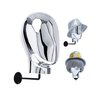 CHADWICK Hat Display Stand Wall Mount Chrome Wig Head Stand Stylish Mannequin Head Stand Durable Wig Holder for Hats, Wigs, Glasses, Luxury Look at Home, Salon, Head Swivels, 20'' Circumference