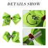 2Pcs Green Hair Bow Clips 5inch Christmas Decorations Women Girls Costume Accessories
