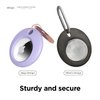 elago Basic Case Keychain Compatible with AirTag - Keys, Backpacks, Purses, Golf Rangefinders, Slim and Simple Design, Scratch-Free,Premium Silicone, Safe for Kids and Pets [Lavender]- 1PC