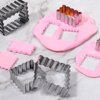 6 Pcs Square Cookie Cutter, Wavy Rectangle Cookie Cutter Reusable Cookies Mold with Jagged Edge Design for a Special Event Holiday Everyday Treat