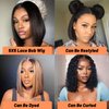 SUPERNOVA Ready To Go Glueless Bob Wigs Human Hair Pre Plucked Glueless Straight Bob Wig Human Hair Upgraded No Glue Pre Cut 5x5 Lace Closure Wigs for Women Natural Hairline 180 Density 10 Inch