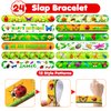 Cherisnowy 48 Bug 24PCS Bug Temporary Tattoos Sticker 24PCS Slap Bracelets Perfect for Themed Birthday Party Favors Baby Showers or Classroom Rewards Ideal Decor and Gifts for Girls and Boys