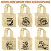 Golray 48Pcs Dinosaur Party Favors Dino Tote Non-woven Bags Dinosaur Keychain Slap Bracelets Glow In Dark Tattoos for Boy Kids Dinosaur Themed Birthday Party Supplies Treat Gift Goodie Bag Fillers