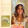 Acenail Light Up Happy Birthday Headband LED Birthday Crown Glowing Birthday Hair Hoop Birthday Party Props Decorations Birthday Gifts Birthday Hair Accessories for Women Girls (A)