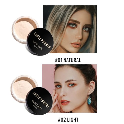 2 Colors Oil Control Loose Powder Setting Make Up Kit Waterproof Poreless Long Lasting Soft-Matte Face Powder Makeup Set, 2pcs*0.32Oz