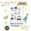 430 PCS Piano Notes Tattoos Temporary Stickers for Kids - Piano Notes Theme Party Supplies Decorations Music Birthday Baby Shower Goodie Bag Stuffers Favors Prize(30 Sheets)
