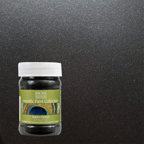 6 oz Modern Masters ME700 Black Pearl Metallic Paint Collection Water-Based Decorative Metallic Paint