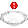 Lillian Tablesettings 5 oz | Silver Lacetagon | Pack of 10 Plastic Bowls, (34185)