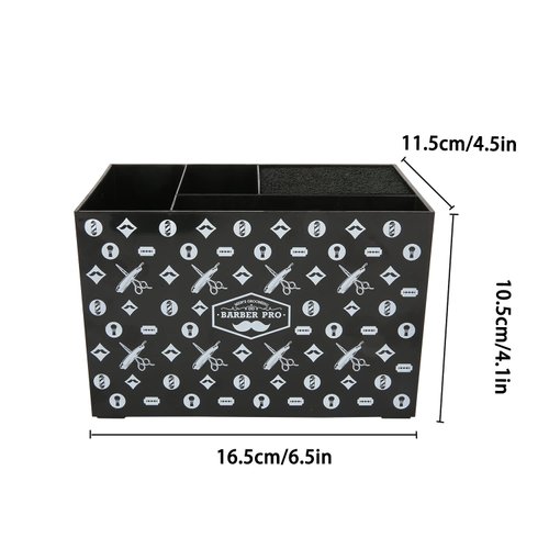 Professional Hair Salon Scissors Storage Box, Shear Holder ,Storage Container Barber Tools Holder, Hairdresser Scissor Storage Case Keeper (Black-White)