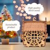 iDventure Happy New Year Treasure Box - 3D Puzzle Box with a Secret for Adults - Christmas Decoration Tree Toy - Cryptex - Gift Money Box for Cash - Wooden Treasure Box - Escape Room Game