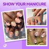 Gelike EC Gel X Nail Kit - 240PCS Short Coffin Nail Tips, 6 in 1 UV Gel Nail Glue and Mini UV Lamp with Gift Package