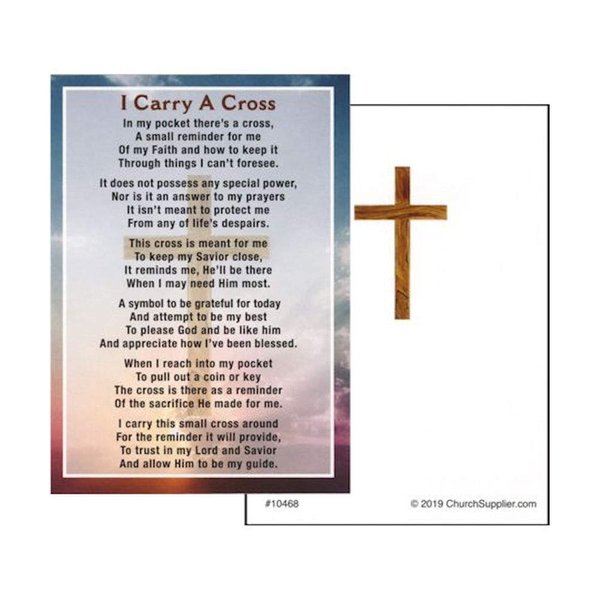 I Carry a Cross Wallet/Pocket Card (Pack of 100)
