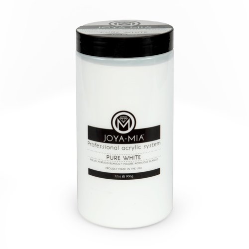 Acrylic Nail Powder for Nails, Super Adhesion Acrylic Nail Powder, Professional Colored Acrylic Nail Powder for Flawless & Beautiful Acrylic Nail Enhancements, Pure White, 32 oz - Joya Mia