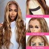 Kucmir 30 Inch Highlight Lace Front Wig Human Hair Pre Plucked Ombre Lace Front Wig Human Hair 13x6 Lace Front Wigs Human Hair Honey Blonde HD Lace Front Wig Human Hair with Baby Hairline